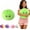 Green, variant on Giant Dumpling Stress Ball for Adults, 4/6/10 Inch Jumbo Squeeze Decompression Dough, Anxiety Relief Fidget Tool