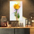 thumbnail image 1 of Design Art - Rose With Green Leaves Painting, 1 of 4