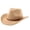 Beige, variant on Western Cowboy Hat for Men Women Wide Curved Brim with Adjustable Strap Lightweight Cowboy Hat Cowgirl Hat Sun Hat for Outdoor Travel Party
