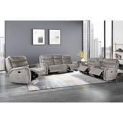 New Classic Furniture Kamari 2-Piece Fabric Manual Living Room Set in Gray