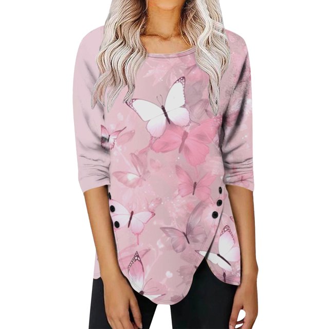 WEAIXIMIUNG T-Shirt Décontracté à Manches Longues et Col Rond Imprimé Mode Polyvalente pour Femmes Saint-Valentin (1)