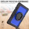 thumbnail image 4 of for Samsung Galaxy Tab S8+ Plus/S7 FE/S7+ Plus Case 12.4 inch, 360 Rotating Shockproof Cover with Stand, Handle, Shoulder Strap (SM-X800/T730/T970), Dark Blue Panel, 4 of 7