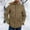 Khaki, variant on FDGIU Men's Versatile Quilted Puffer Jacket, Hooded Winter Coat with Hood, Warm Windproof Insulated Outerwear