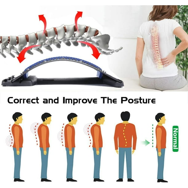 Back Stretcher, Backright Lumbar Relief, Multi-Level Back Massage