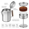 thumbnail image 4 of Cafetera de Acero Inoxidable con 90 Filtros para 9 Tazas, Ideal para Acampar en Casa o en el Jardín., 4 of 5