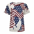 thumbnail image 4 of USSUMA Independence Day Patriotic Womens Tops Summer Loose Fit 4th of July American Flag Summer Top and Blouses Trendy Short Sleeve Shirts T-Shirt for Women Dressy Crewneck Tunic Plus, 4 of 8
