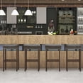 thumbnail image 3 of Gymax 4PCS 29.5'' Bar Stool Set Counter Height Saddle Stools with Rubber Wood Frame, 3 of 10