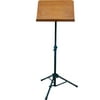 Wood Music Stand by Griffin   Deluxe CONDUCTOR Sheet Holder with Metal Tripod Folding Legs   For Stage Performance, Pro Audio Recording Studio, Music Schools, DJs, Bands, Churches