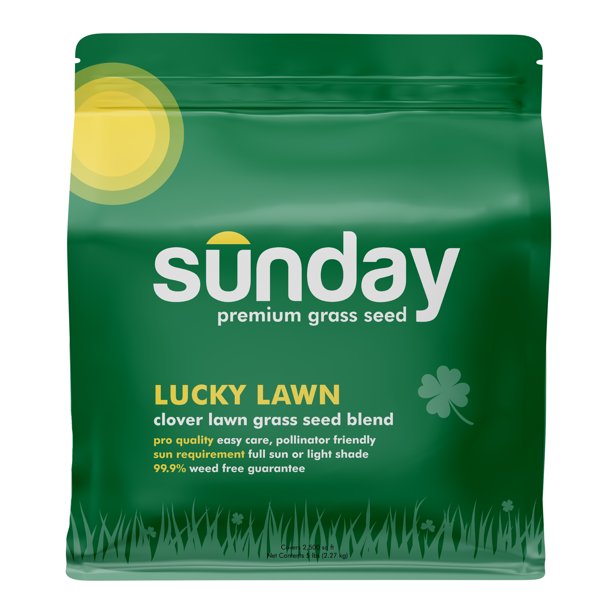 Lucky Lawn Sunday EcoFriendly Clover & Grass Seed Blend (5lb Bag