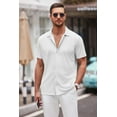 thumbnail image 6 of COOFANDY Mens Casual Button Down Shirt Short Sleeve Wrinkle Free Shirts Summer Shirt, 6 of 7