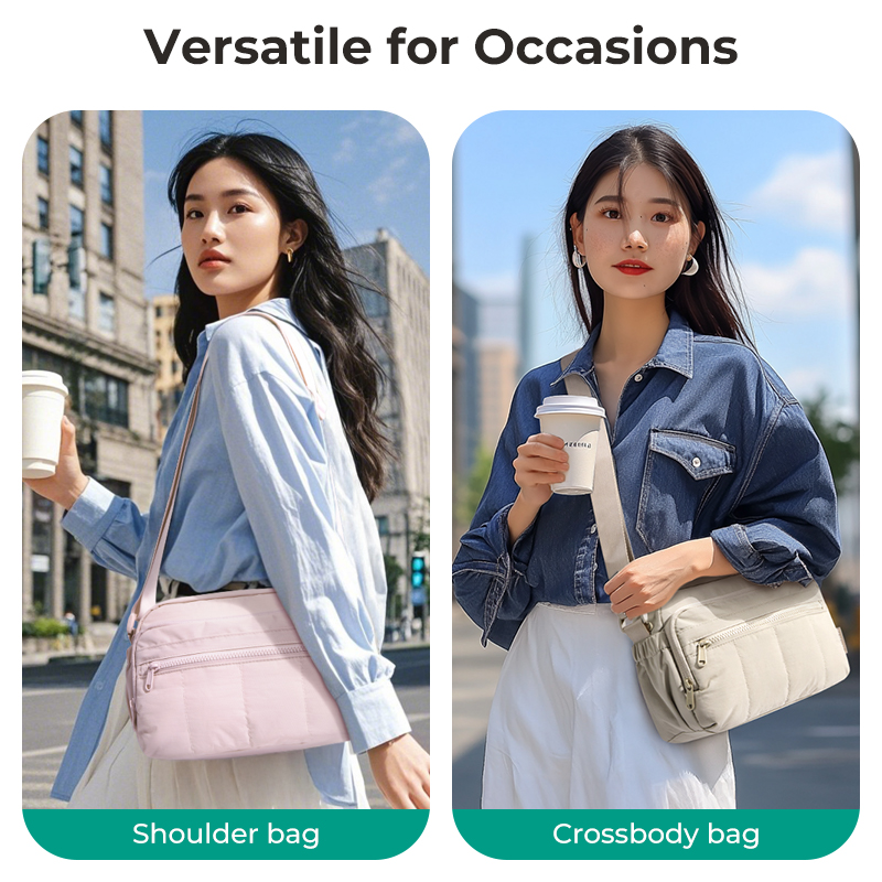 Bagsmart Quilted Puffy Crossbody Travel Bag photo 6