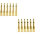 thumbnail image 6 of FUEENIRVA Audio Adapter 6.35mm Male to 3.5mm Female Golden Zinc Alloy for Audio Equipment, 6 of 8