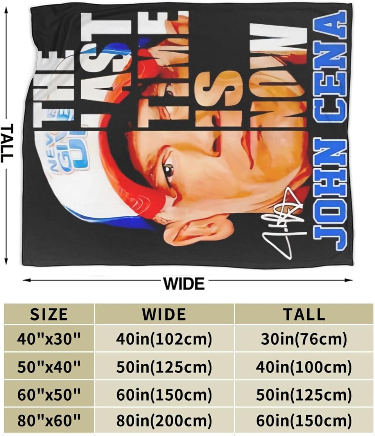 John Boxer Cena Blanket Throw Air Conditioning Blankets Soft Throws for Couch Bed All Seasons Use 40"x30"