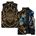 thumbnail image 5 of Ropa para hombre con estampado de panda feroz personalizado, chaleco informal y versátil, moderno y moderno, chalecos cómodos y cálidos, 5 of 5