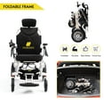 thumbnail image 5 of Fold And Travel Lightweight Foldable Remote Control Portable Electric Power Wheelchair - Silver Frame with 2 Batteries, 5 of 6