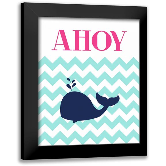 Robinson, Tamara 12x14 Black Modern Framed Museum Art Print Titled - Chevron Whale
