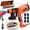 Orange(Nozzle*6), variant on RELOIVE 850W Paint Sprayer, Electric HVLP Spray Gun, 1400ml 32K RPM, 6 Nozzles 3 Patterns, Indoor/Outdoor, Yellow