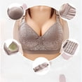 thumbnail image 3 of Sujetador de talla grande para mujer, lencería fina sin anillo de acero, cómodo, transpirable, ropa interior ajustable, Push Up, Sexy, Copa BC, 3 of 4