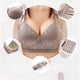 thumbnail image 3 of Sujetador de talla grande para mujer, lencería fina sin anillo de acero, cómodo, transpirable, ropa interior ajustable, Push Up, Sexy, Copa BC, 3 of 4