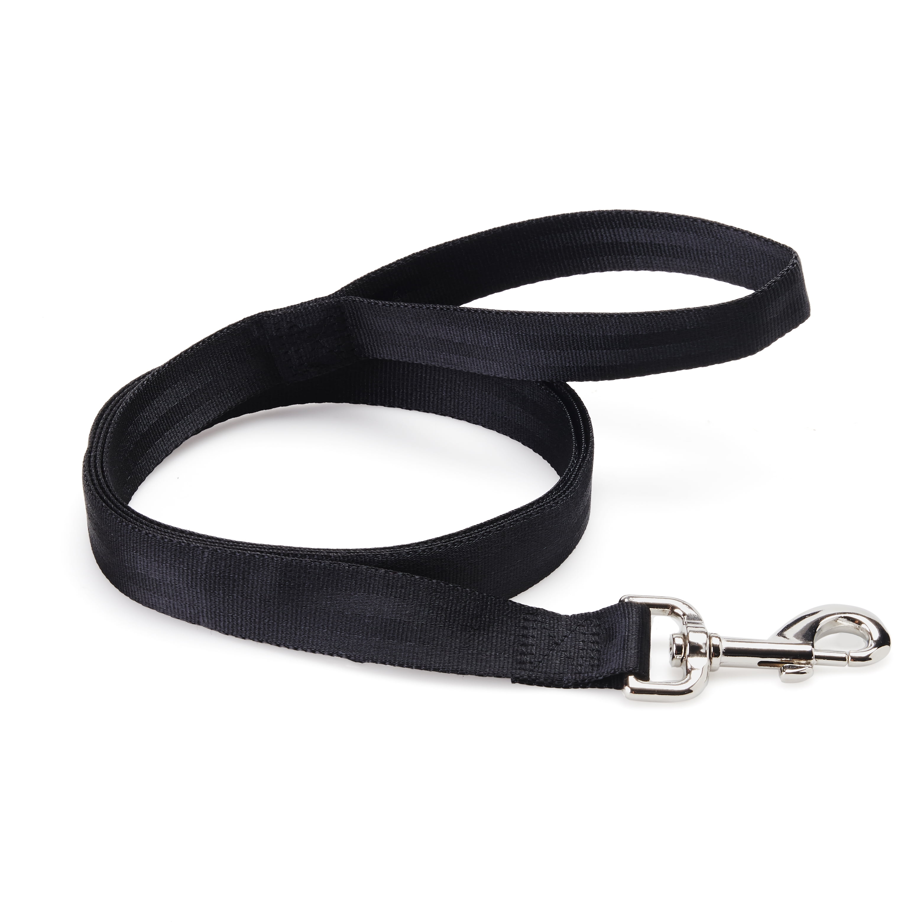 Vibrant Life Black Dog Leash, Medium, 5' x 5/8"