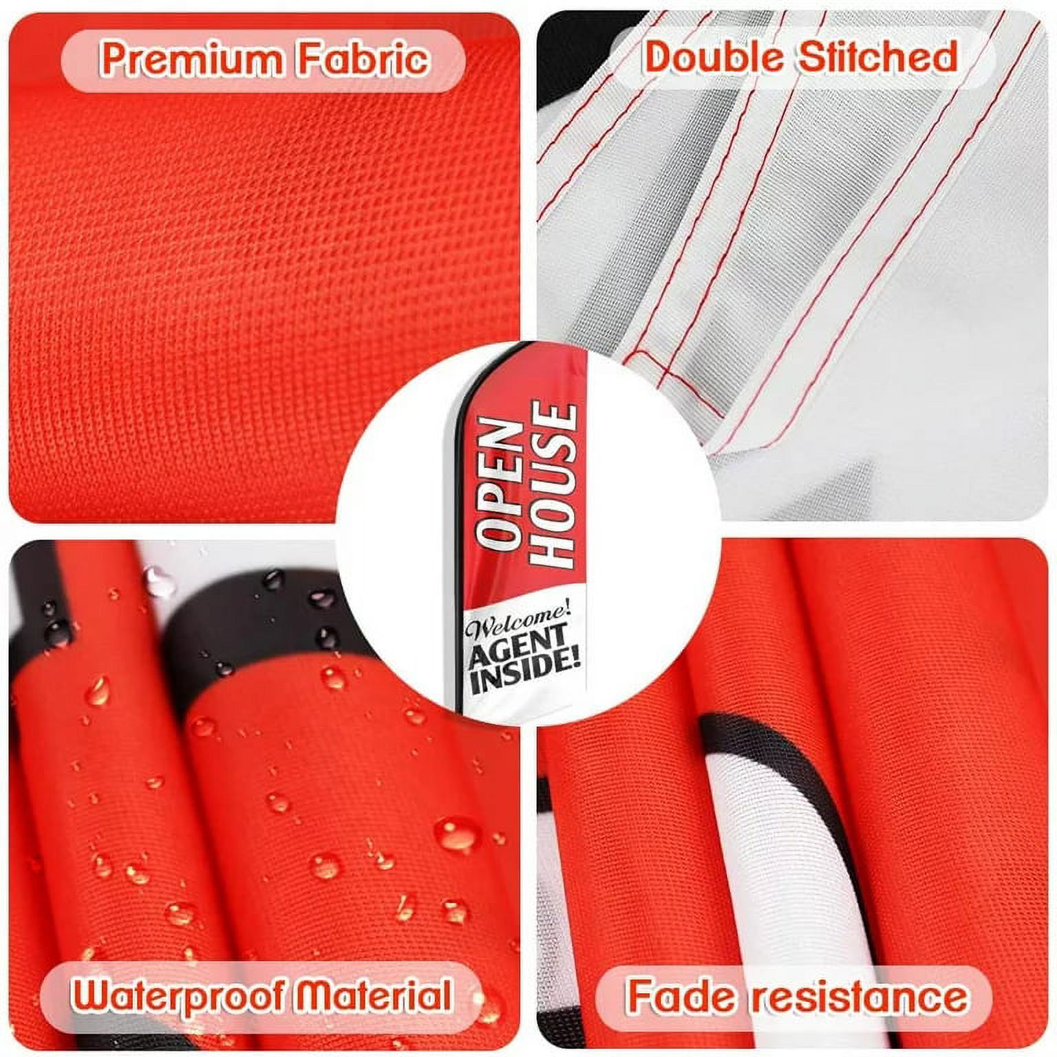Qsum Open House 11' Polyester Fabric Advertising Outdoor Flag