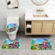 thumbnail image 2 of Trolls Juego de 3 alfombras de baño de coral fleece: tapete de baño + alfombra de inodoro en forma de U + funda de tapa de inodoro en forma de O, 2 of 6