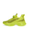 thumbnail image 3 of Steve Madden MAXIMA Lace Up Sneakers Neon Yellow Boyfriend Chunky Heel Sneakers (LIME, 6.5), 3 of 9