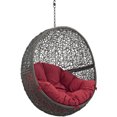 thumbnail image 4 of Modway Hide Outdoor Patio Swing Chair With Stand in Gray Red, 4 of 8