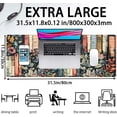 thumbnail image 2 of Flowers Desk Pads Gaming Desk Mat Large Keyboard Mouse Pad XL, Book Elements Computer Desktop Mats, Extended Full Laptop Mouse Mat, Office & Home Decor for Women Desk Aesthetic 31.5" x 11.8", 2 of 6
