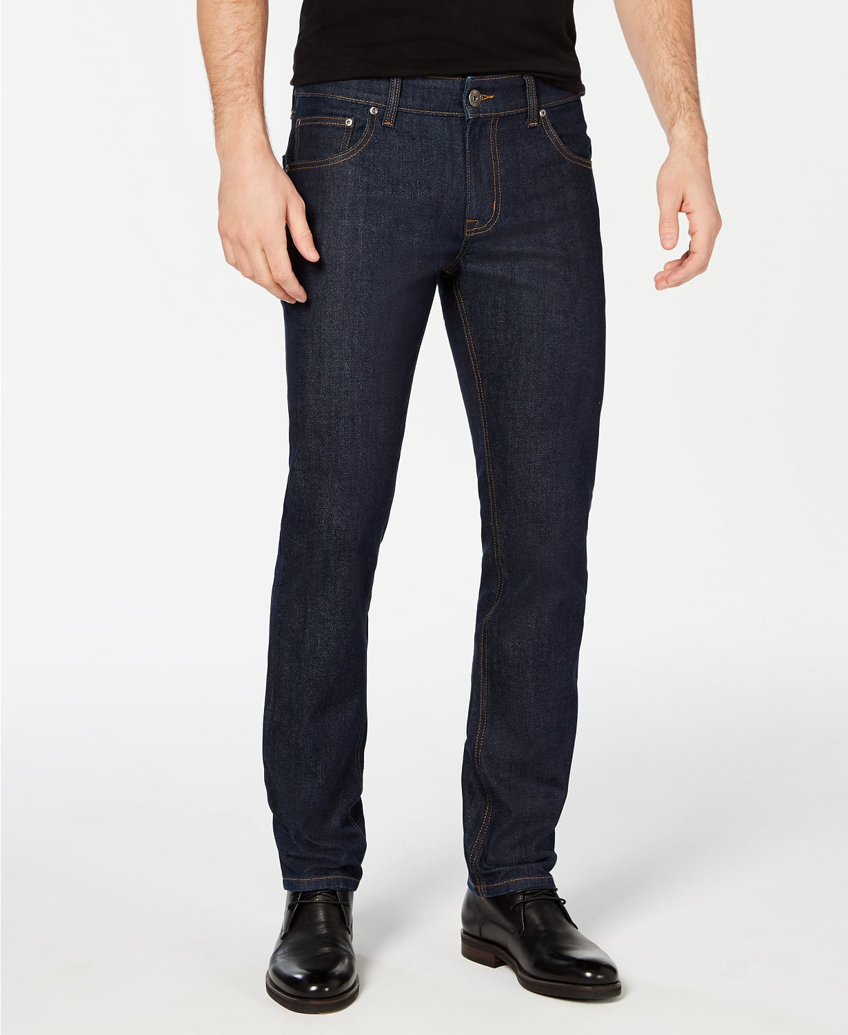 trække sig tilbage slå Tether I.N.C. Berlin Men's Stretch Slim Straight Jeans Dark Raw Wash Size 33X30 &  38X30 (Dark Raw Wash,33X30) - Walmart.com