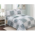 thumbnail image 1 of Violet Linen French Cheveron New Waves Pattern, 200 Thread-Count Cotton Percale, Aqua , Twin 39-inch Bedding Duvet Cover Set, 1 of 1