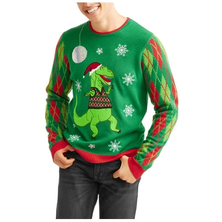 t rex sweater vest men 39 s ugly christmas sweater walmart com walmart ugly christmas sweater