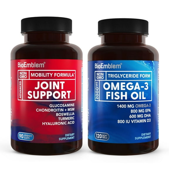BioEmblem Omega-3 Fish Oil and Joint Support , Heart, Joint, & Brain Health
