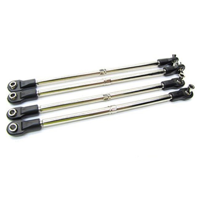 traxxas emaxx brushless tie rods & push rod ends 5141 turnbuckles 3908
