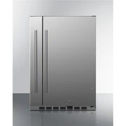 Summit Appliance  24 in. Shallow Depth Wide Built-In All-Refrigerator with Slide-Out Storage Compartment