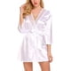 thumbnail image 2 of Camisón sexy para mujer, camisón de encaje, color sólido, albornoz de longitud media, ropa de dormir kenally AP001711-06, 2 of 7