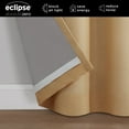 thumbnail image 4 of Eclipse Dutchess 100% Blackout Lined Curtains, Solid Grommet (1 panel), 63" long x 50" wide, Flaxen, 4 of 10