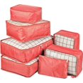 thumbnail image 1 of Vercord 7 Set Travel Packing Organizers Cubes Luggage Suitcase Organizer Bags Clothes Underwear Cube Shoe Pouch Pack Watermelon, 1 of 5