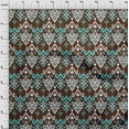 thumbnail image 3 of oneOone Viscose Jersey Fabric Damask Ikat Decor Fabric Printed BTY 60 Inch Wide, 3 of 5