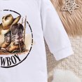 thumbnail image 4 of 1-3 Months Unisex Infant Baby Boy Girl Long Sleeve Button Romper One-Piece Jumpsuit Infant Baby Fall Winter Clothes for Newborn 0 3 6 Months,Brown, 4 of 6