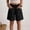 Black, variant on Endives Women's Linen Short High Waist Casual Shorts Summer Breathable Loose Fit Wide Leg Short Beach Shorts With Pockets Daily Wear