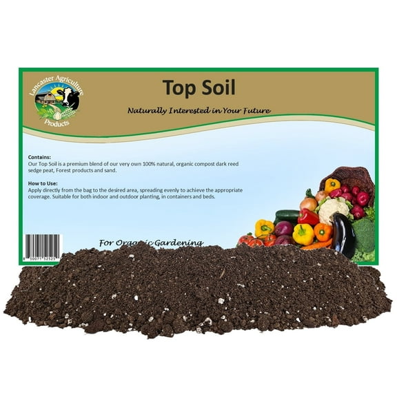 Top Soil (16 quarts) Enriching Planting Beds, Patching Bare Spots, Transplant Mixture for Shrubs & Trees, Top-Dressing Lawns - Lancaster Agriculture Products