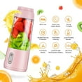 thumbnail image 3 of RKSTN Juicer Small Juicer Small Juicing Cup Home Mini Cup Portable Juicer Portable USB Charging Suitable for Kitchen Gym Travel Office 4-Blade Blade Cuts Kitchen Gadgets, 3 of 4
