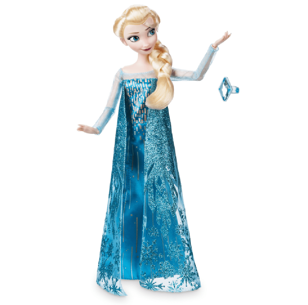 Disney Store Frozen Queen Elsa Figure with Ring Classic Poseable Toy Doll