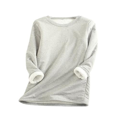 Opperiaya Femmes Midi Pull Grande Taille Manches Longues Col Rond Base Automne Hiver Sweat-Shirt Robe de Couleur Unie Hauts