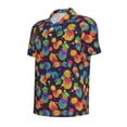 thumbnail image 2 of Balery Colorful Pineapples1 Printed Men’s Short Sleeve Polo Shirt, Midweight Men's Shirt,Golf Polo shirts -XX-Large, 2 of 9