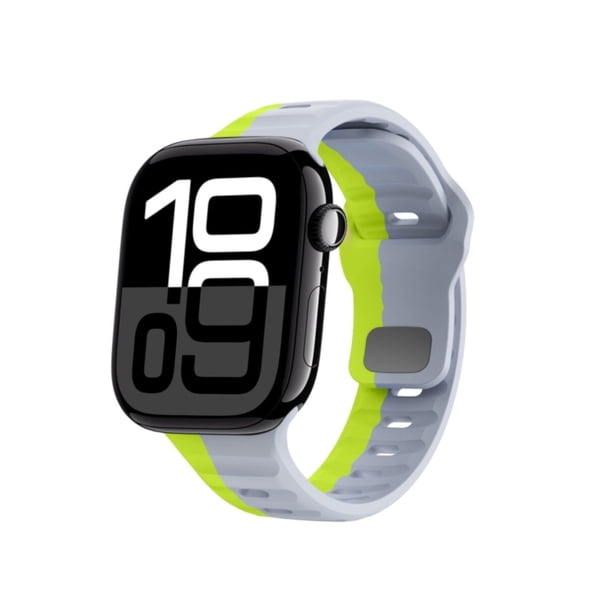 Correa de Silicona Deportiva para Apple Watch, Compatible con Todas las Series, Bicolor
