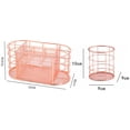 thumbnail image 3 of Organizer, Cute Mesh Office Supplies Accessories Desktop Organization & Decor, Pen Holder Organizer - Rose Gold, 3 of 8