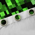 thumbnail image 4 of Manfei Pixel Grid Miners Black Out Curtains,Geometric Check Curtains Pack of 2 (42x63 Each),Green Patchwork Pixel Buffalo Bedroom Curtains For Girls Boys,Breathable Home Decor, 4 of 6