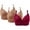 Red, variant on Womens Bras,Wireless Bras for Women,Supportive Bras for Women,Stretch Fabric,Breathable,Solid,Nylon,Gray,XL(US:12)